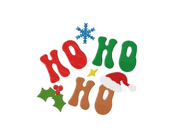 Christmas Embroidery Design, Ho Ho Ho Embroidery Design, Machine Embroidery Design, 10 Sizes, Instant Download