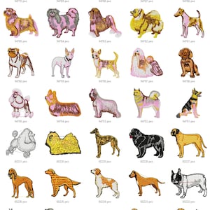 40 Dogs Bundle V2 Machine Embroidery Design 4 x 4 Hoop Sizes, File Formats in pes, dst, jef, xxx, exp, vip, vp3