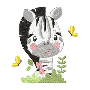 Zebra Boy Stickdatei 4 Größen , Dateiformate in pes, dst, jef, xxx, exp, vip, vp3