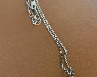 20" STERLING Chain With 3/4" Woman GOLFER PENDANT