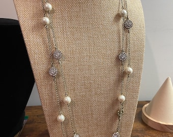 TALBOTS Faux PEARLS 28" NECKLACE