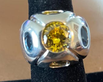 18KGE CITRINE Gold Plated RING, Size 8