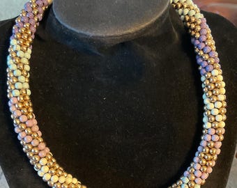 JOAN RIVERS  Beaded Choker 16" NECKLACE, Multi Colored Bohemian