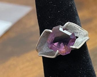 STERLING Silver AMETHYST RING Size 6