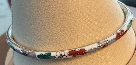 3 CLOISONNE BANGLE BRACELETS - image 3