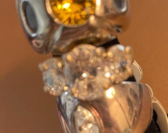 3 Fashion RINGS, Cubic ZIRCONIA,