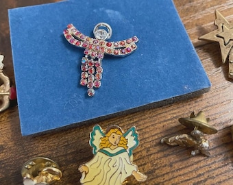 9 ANGEL Pins BROOCHES, CUPID, Patriotic   Bob Sieman