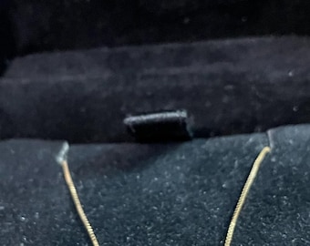 18" GOLD Chain With DIAMOND PENDANT In Original Box