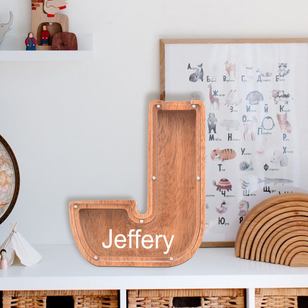 Wooden Letters Banks Etsy