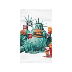 Sac à lunch Statue de la Liberté | Fourre-tout écologique pour pique-nique, transport de nourriture isolé, sac amusant pour enfants, cadeau unique pour les amateurs de nourriture