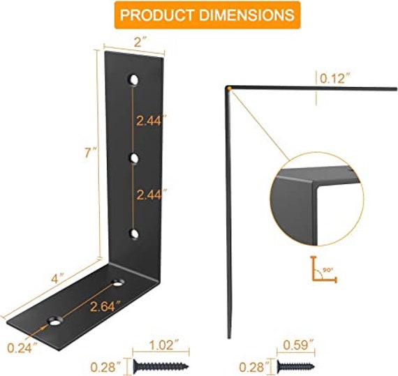 Shelf Brackets Decorative L Brackets for Shelves7 X 4inch Etsy