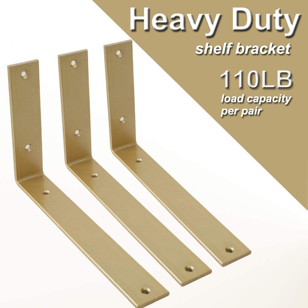 9-1/4"x6"  Shelf brackets Iron shelf brackets Metal shelf brackets 2 Pack 
