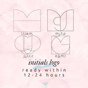 Logotipo de iniciales personalizado para tatuajes, descarga de diseño de tatuaje de pareja, descarga digital de logotipo de monograma, logotipo minimalista, logotipo de letra inicial TikTok