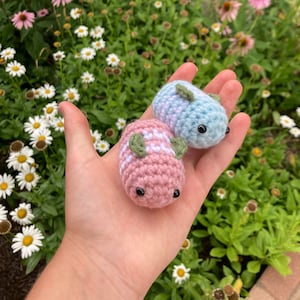 Handmade Crochet Mini Strawberry/Blueberry Bee crochet animal crochet animals