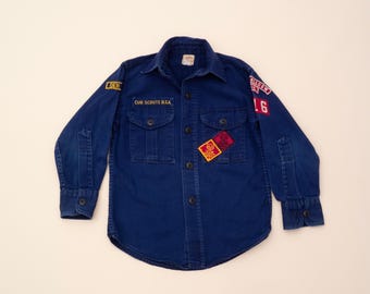 Vintage 60er Jahre Boy Scouts of America BSA Shirt Kinder Gr.M