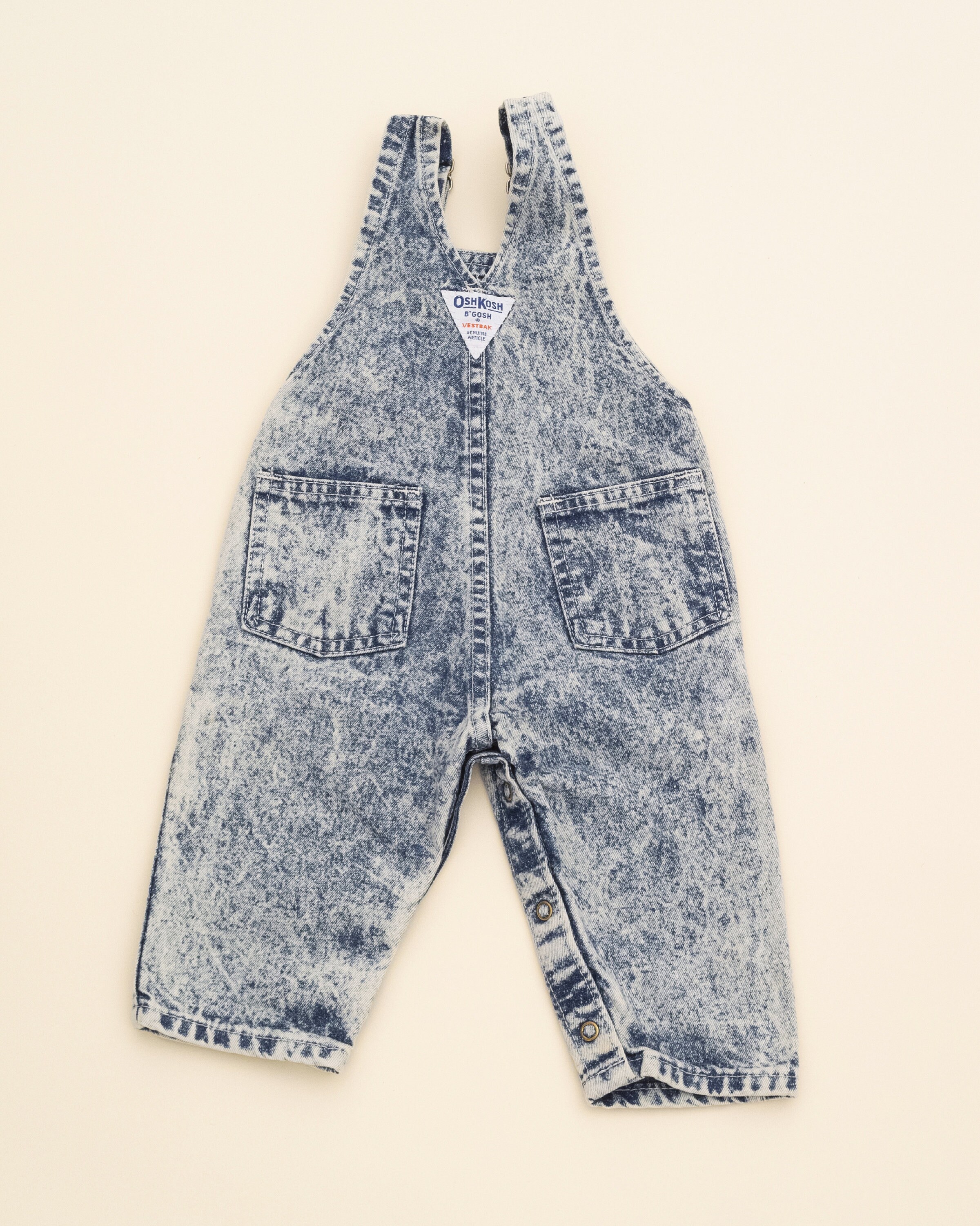 Vintage Oshkosh B'gosh Acid Wash Denim Overalls Baby Kids 6