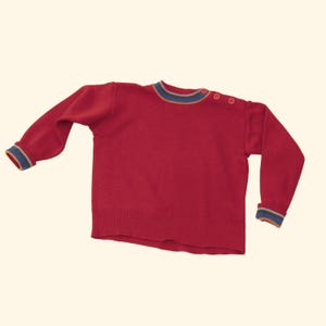 French Vintage Red Jumper kids 3T 80s