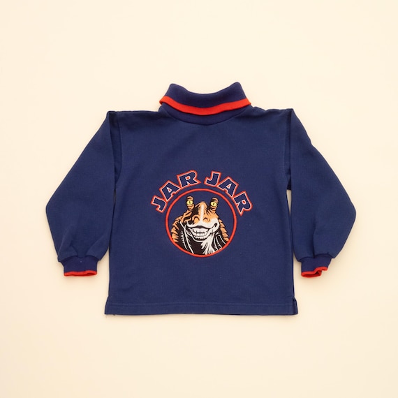 Vintage StarWars Jar Jar Sweatshirt Kids 3-4T USA… - image 1