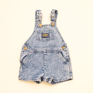 ヴィンテージ OshKosh B'gosh デニムショートオーバーオール、キッズ