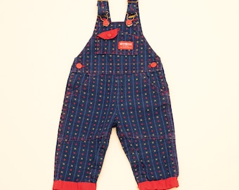 Vintage OshKosh B'Gosh Denim Overalls | Kids size 12M | Made in USA