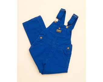 Vintage raro OshKosh B Gosh Blue Monos Niños 7 Hecho en EE.UU.