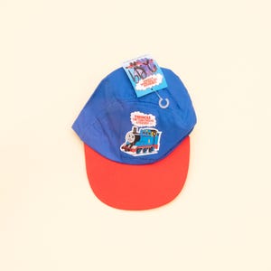 Vintage blauwe en rode kinderpet Thomas the Tank Engine, jaren 90