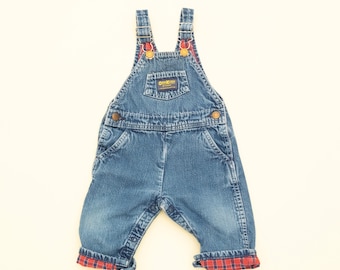 ヴィンテージ OshKosh B'gosh デニムショートオーバーオール、キッズ