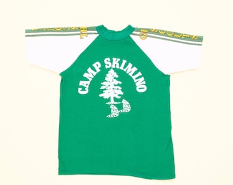 Vintage 80s Camp Skimino Raccoons T-Shirt: Youth Size