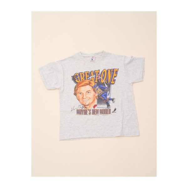 Vintage Wayne Gretzky NHL Caricature Tee-shirt Kids Youth L 90s