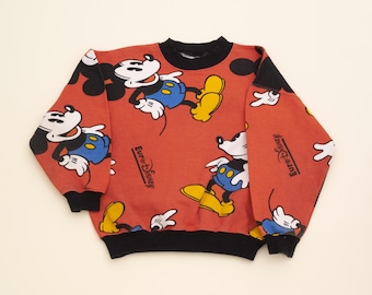 Vintage Mickey Euro Disney Sweatshirt 90s Kids 6-8