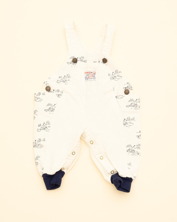 OshKosh B'Gosh ホワイトオーバーオール 雰囲気抜群 USA製 OshKosh B'gosh ホワイト オーバーオール