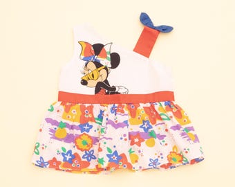 Vintage Minnie Mouse Disney Dress Baby Girl Kids 12M