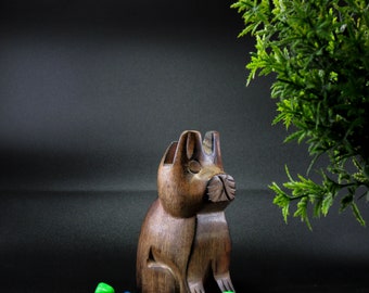 Handmade Wooden dog Shaped Spectacle Specs Eyeglass Holder Stand, Best Birthday Gift for Parents, Friends, Relatives