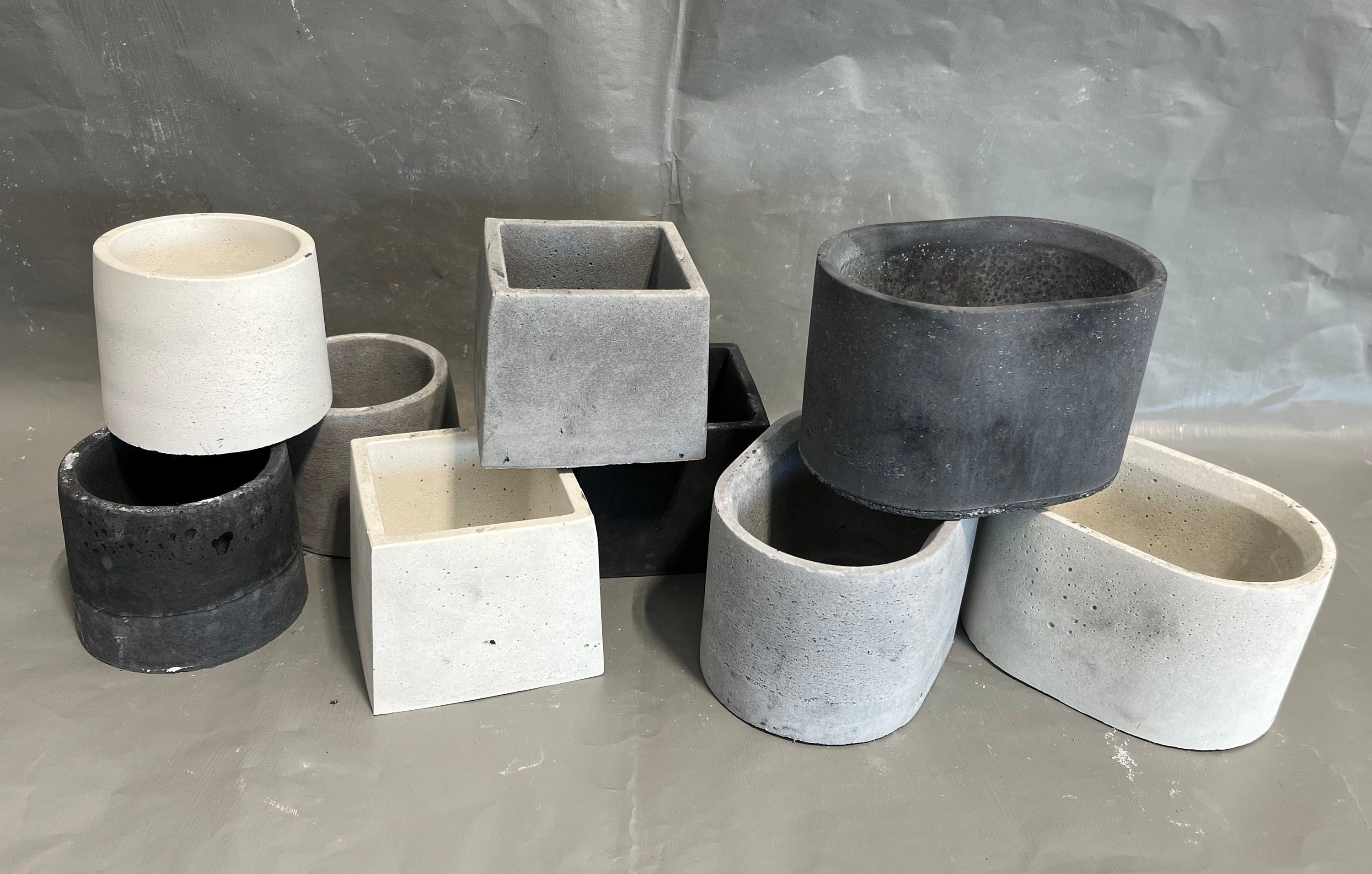 Mini Concrete Planter 3 Colors Etsy