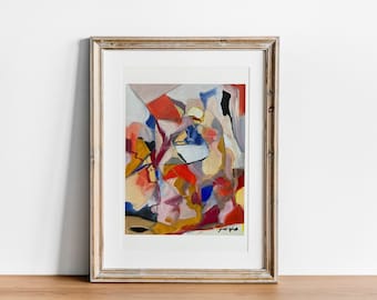 Original Oil Print, Abstract Art Print, Modern Art, Hand Made Art, Abstract Expressionism