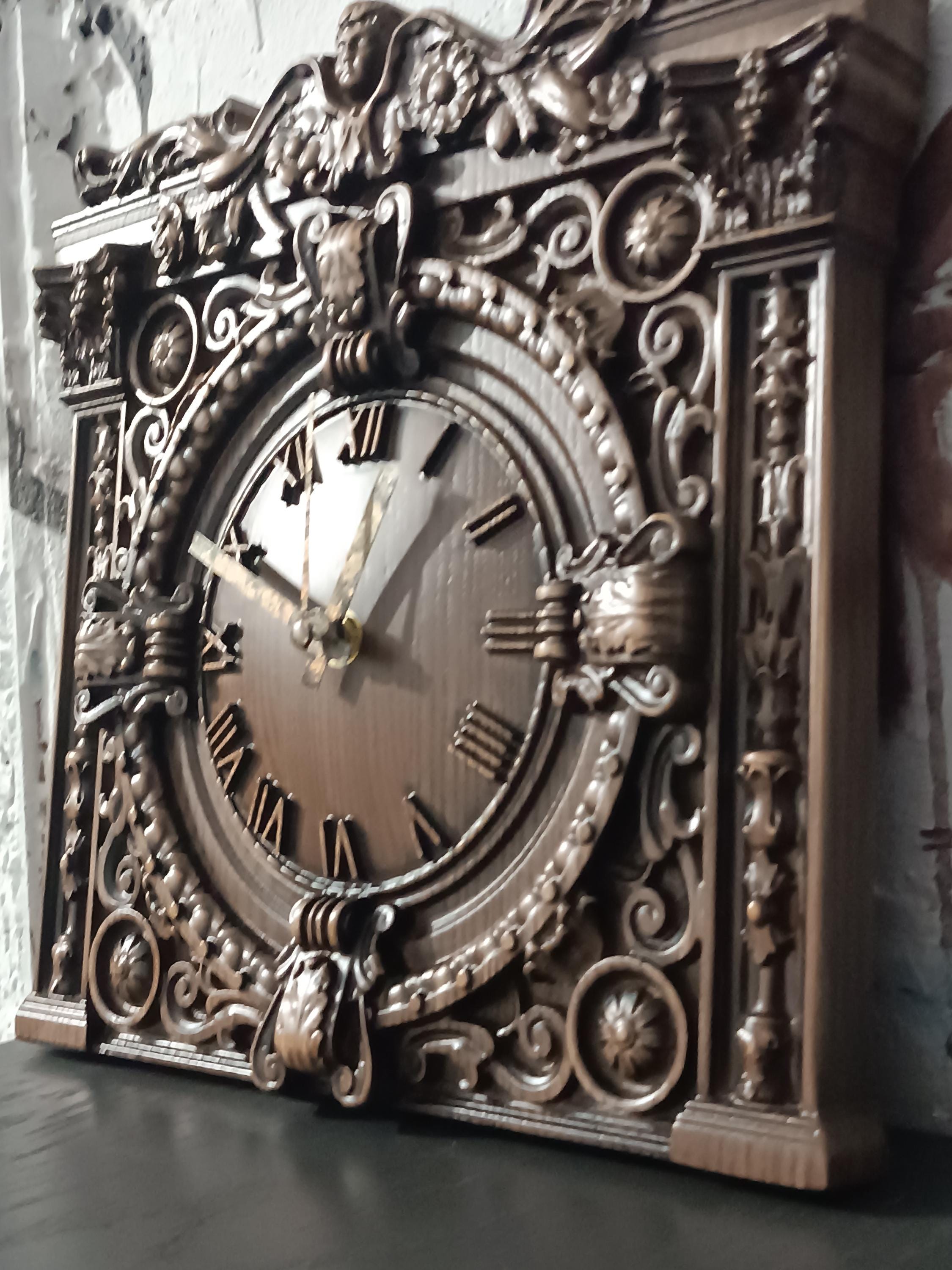 Ash Clock Gothic Victorian Carved Ash Clock - Etsy
