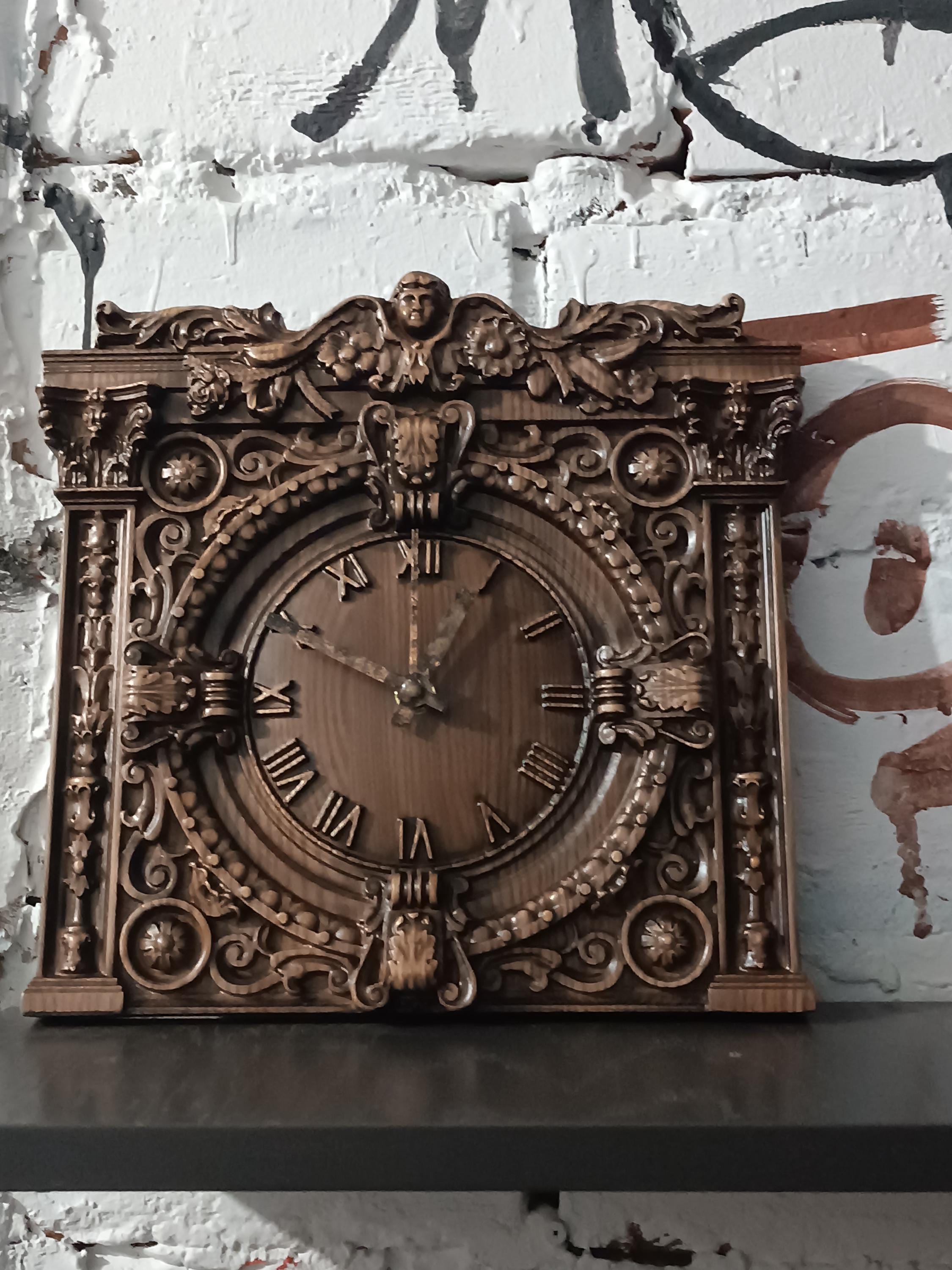 Ash Clock Gothic Victorian Carved Ash Clock - Etsy