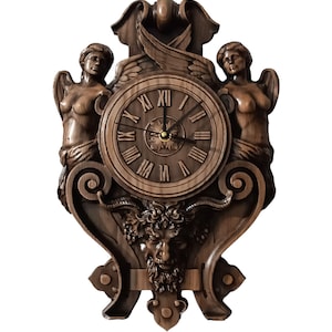 Victorian Gothic Wood Wall Clock image 8