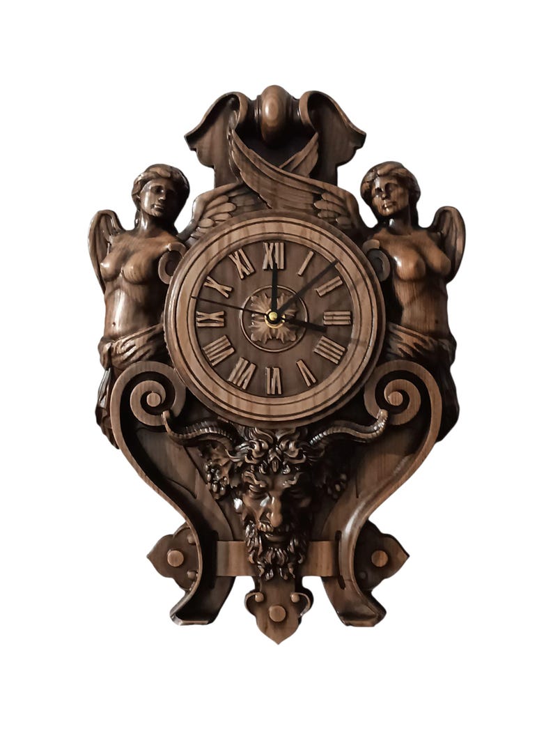 Victorian Gothic Wood Wall Clock image 8