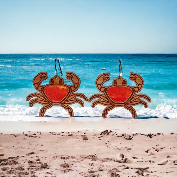 Crab Inlay Earring Bundle Laser File Digital Download SVG PDF