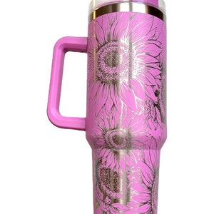 Girassol 40 oz Tumbler Laser Engraved Wrap File Download Digital SVG PDF