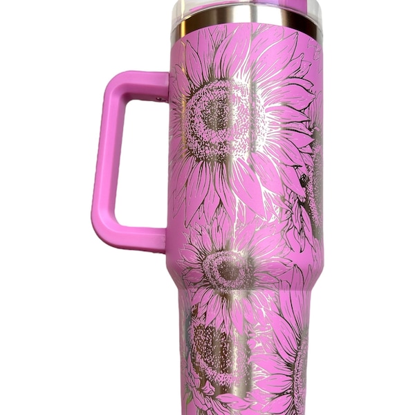 Sonnenblume 40 oz Tumbler Laser Gravur Wrap Datei Digitaler Download SVG PDF