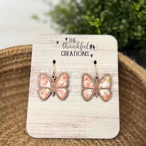 Butterfly Inlay Earring Bundle Laser Digital Download SVG PDF