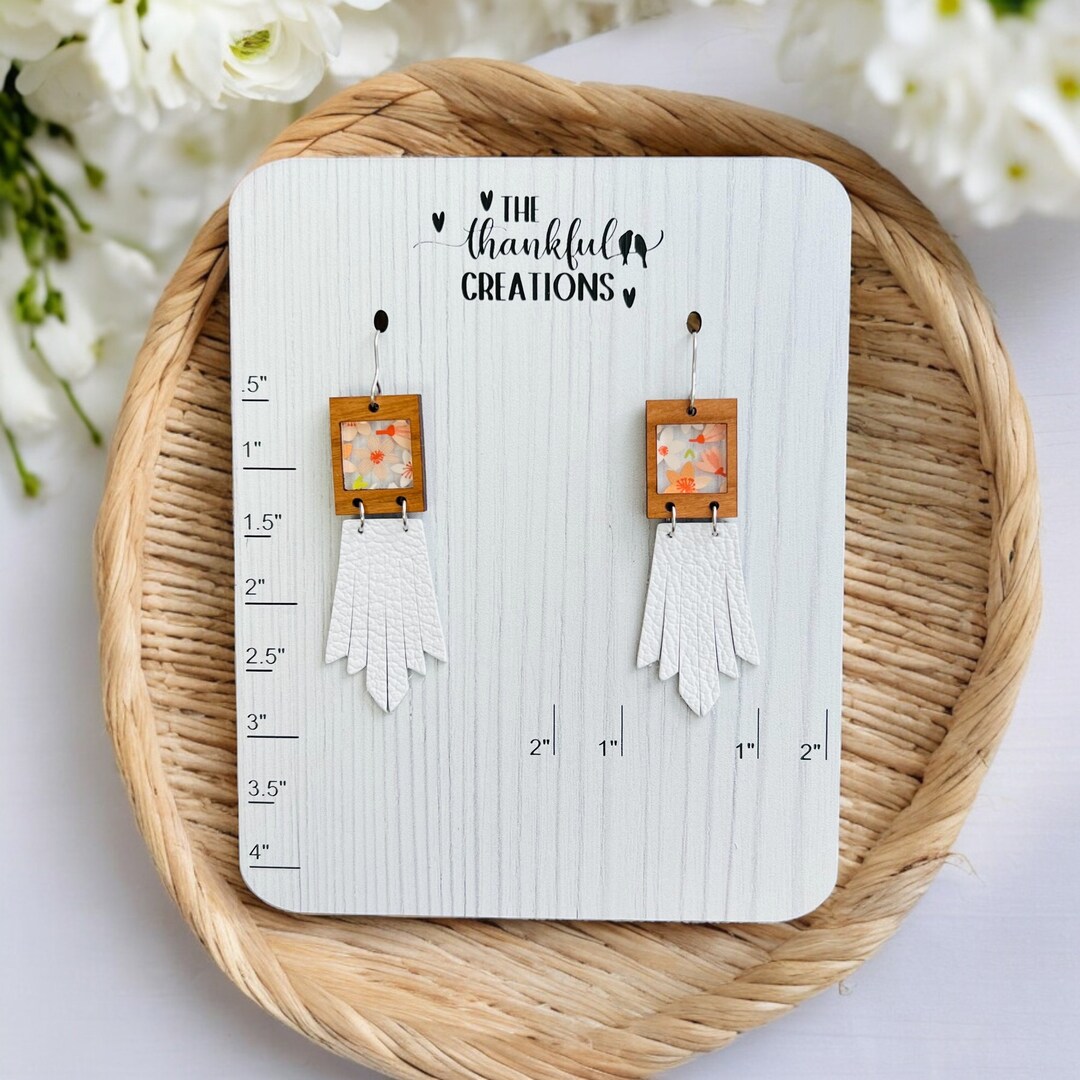 Square LAYERED Earring Connector Laser Digital Download File SVG PDF - Etsy
