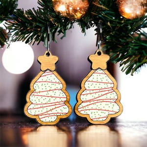 Christmas Tree Inlay Earring Full Star Bundle Laser File Digital Download SVG PDF