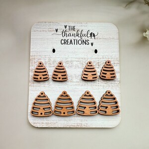 Bee Hive Earring Topper Connector Laser digitaal downloadbestand SVG-pdf-bestand