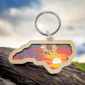 North Carolina State Keychain Bundle Laser File Digital Download SVG PDF