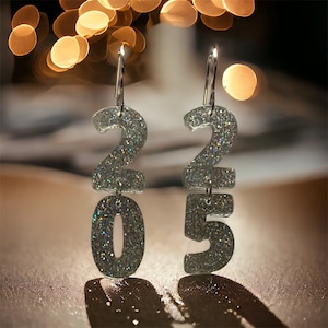 Nieuwjaar 2025 oorbellenbundel digitale download laserbestand SVG