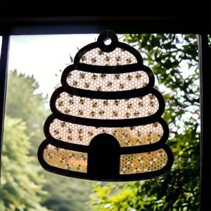 Bijenkorf Suncatcher laserbestand digitale download SVG-pdf-bestand