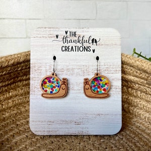 Snail Inlay Earring Laser File Digital Download SVG PDF